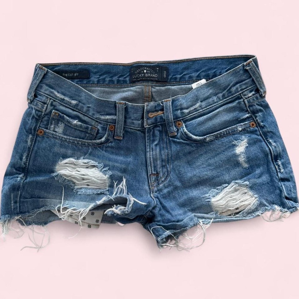 Lucky Brand Blue Low Waist Denim Shorts